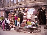 Kathmandu 05 01-2 Asan Tole Copperware Another store in Asan Tole in Kathmandu sells lots of copperware products.